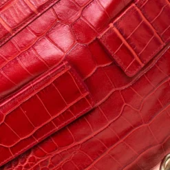 Versace Red Croc Embossed Leather Top Handle Bag For Women 15 Versace Red Croc Embossed Leather Top Handle Bag For Women -Versace Official Website luxury women versace used handbags p178948 007