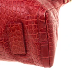 Versace Red Croc Embossed Leather Top Handle Bag For Women 21 Versace Red Croc Embossed Leather Top Handle Bag For Women -Versace Official Website luxury women versace used handbags p178948 008