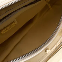 Versace Off White Quilted Patent Leather Small Snap Out Of It Satchel For Women -Versace Official Website luxury women versace used handbags p178956 007