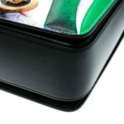 Versace Multicolor Clash Print Icon Leather Shoulder Bag For Women -Versace Official Website luxury women versace used handbags p180541 004