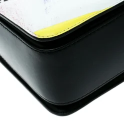 Versace Multicolor Clash Print Icon Leather Shoulder Bag For Women -Versace Official Website luxury women versace used handbags p180541 005