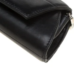 Versace Black Leather Flower Embellished Chain Clutch For Women 21 Versace Black Leather Flower Embellished Chain Clutch For Women -Versace Official Website luxury women versace used handbags p182723 003