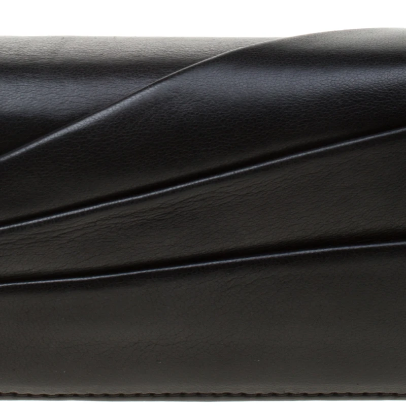 Versace Black Leather Flower Embellished Chain Clutch For Women 5 Versace Black Leather Flower Embellished Chain Clutch For Women - Image 5