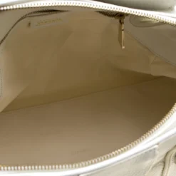 Versace Off White Leather Dome Satchel For Women -Versace Official Website luxury women versace used handbags p184189 003