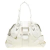 Versace Off White Leather Dome Satchel For Women