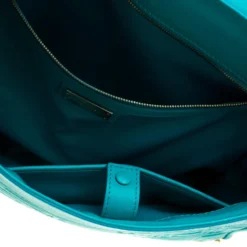 Versace Turquoise Leather Flap Shoulder Bag For Women -Versace Official Website luxury women versace used handbags p186377 005