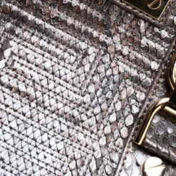 Versace Grey Quilted Python Snap Out Of It Satchel For Women -Versace Official Website luxury women versace used handbags p186591 001