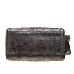 Versace Grey Quilted Python Snap Out Of It Satchel For Women -Versace Official Website luxury women versace used handbags p186591 011