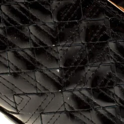 Versace Black Woven Patent Leather Snap Out Of It Satchel For Women -Versace Official Website luxury women versace used handbags p186599 007