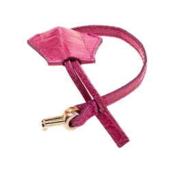 Versace Pink Crocodile Snap Out Of It Satchel For Women -Versace Official Website luxury women versace used handbags p186601 005