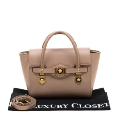 Versace Nude Leather Medusa Medallion Tote For Women -Versace Official Website luxury women versace used handbags p187152 005