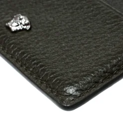 Versace Mossy Green Leather Card Case For Women -Versace Official Website luxury women versace used handbags p192741 003
