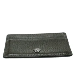 Versace Mossy Green Leather Card Case For Women -Versace Official Website luxury women versace used handbags p192741 005