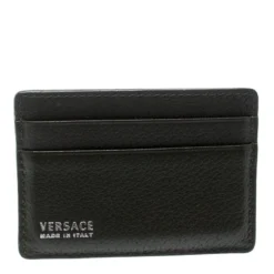 Versace Mossy Green Leather Card Case For Women -Versace Official Website luxury women versace used handbags p192741 006