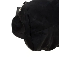 Versace Black Canvas And Leather Shoulder Bag For Women -Versace Official Website luxury women versace used handbags p193024 011