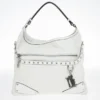 Versace White Studded Hobo For Women