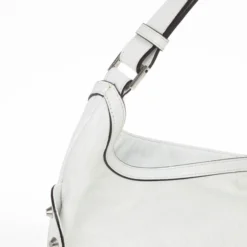 Versace White Studded Hobo For Women -Versace Official Website luxury women versace used handbags p19328 0009