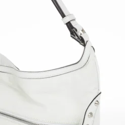 Versace White Studded Hobo For Women -Versace Official Website luxury women versace used handbags p19328 0010