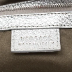 Versace Silver Leather Hobo For Women -Versace Official Website luxury women versace used handbags p197589 003