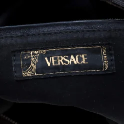 Versace Black Leather Hobo For Women -Versace Official Website luxury women versace used handbags p208310 003