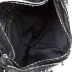 Versace Black Leather Hobo For Women -Versace Official Website luxury women versace used handbags p208310 004