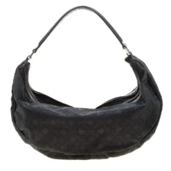 Versace Black Leather Hobo For Women -Versace Official Website luxury women versace used handbags p208310 005