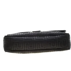 Versace Couture Quilted Black Leather Shoulder Bag For Women -Versace Official Website luxury women versace used handbags p211120 013