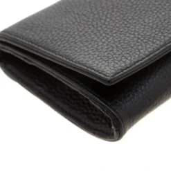 Versace Collection Black Pebbled Leather Clutch For Women -Versace Official Website luxury women versace used handbags p211216 011