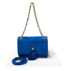 Versace Blue Suede Vanitas Crossbody Bag For Women 21 Versace Blue Suede Vanitas Crossbody Bag For Women -Versace Official Website luxury women versace used handbags p212663 007