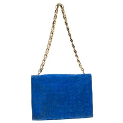 Versace Blue Suede Vanitas Crossbody Bag For Women 15 Versace Blue Suede Vanitas Crossbody Bag For Women -Versace Official Website luxury women versace used handbags p212663 008