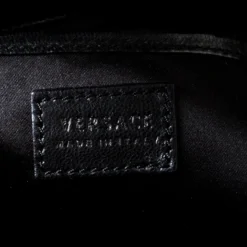 Versace Black Leather And Python Embossed Tote For Women 18 Versace Black Leather And Python Embossed Tote For Women -Versace Official Website luxury women versace used handbags p212855 003