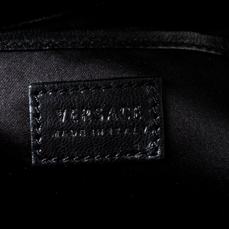 Versace Black Leather And Python Embossed Tote For Women 8 Versace Black Leather And Python Embossed Tote For Women - Image 8