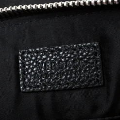 Versace Black Leather Miami Clutch For Women -Versace Official Website luxury women versace used handbags p218126 004