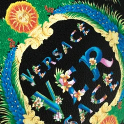 Versace Black Leather Miami Clutch For Women -Versace Official Website luxury women versace used handbags p218126 008