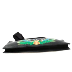 Versace Black Leather Miami Clutch For Women -Versace Official Website luxury women versace used handbags p218126 013