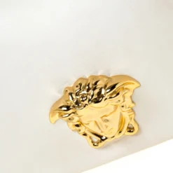 Versace White Leather Palazzo Sultan Shoulder Bag For Women -Versace Official Website luxury women versace used handbags p224131 010