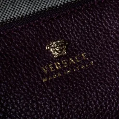 Versace Burgundy Leather Palazzo Empire Tote For Women -Versace Official Website luxury women versace used handbags p232594 001