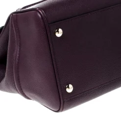 Versace Burgundy Leather Palazzo Empire Tote For Women -Versace Official Website luxury women versace used handbags p232594 004