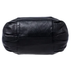 Versace Black Perforated Logo Leather Chain Hobo For Women -Versace Official Website luxury women versace used handbags p241830 002