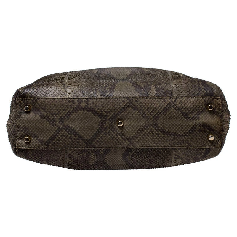 Versace Green Python Leather Tote For Women 6 Versace Green Python Leather Tote For Women - Image 6