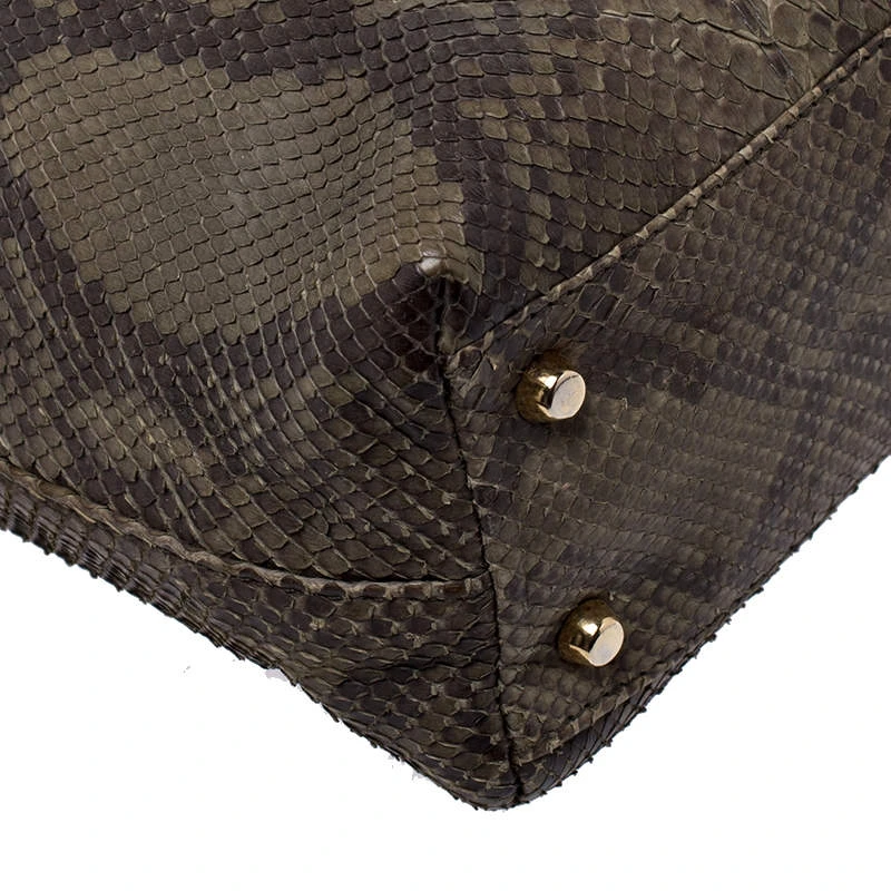 Versace Green Python Leather Tote For Women 10 Versace Green Python Leather Tote For Women - Image 10