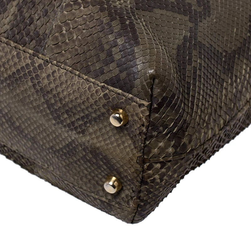 Versace Green Python Leather Tote For Women 11 Versace Green Python Leather Tote For Women - Image 11