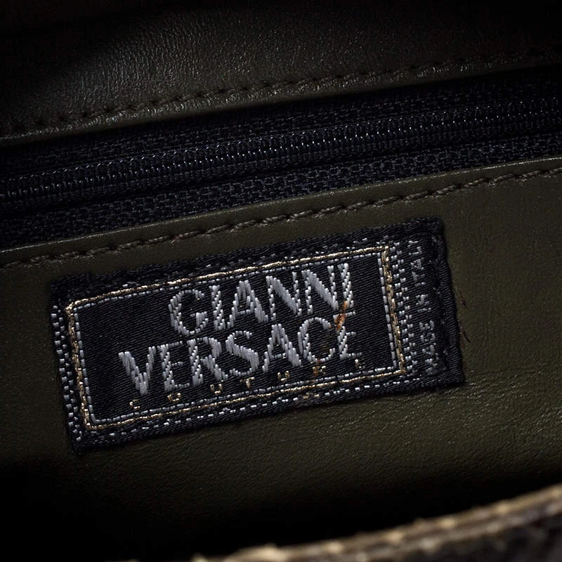 Versace Green Python Leather Tote For Women 8 Versace Green Python Leather Tote For Women - Image 8