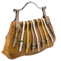 Versace Tan Leather Flap Strap Satchel For Women 13 Versace Tan Leather Flap Strap Satchel For Women -Versace Official Website luxury women versace used handbags p243941 005