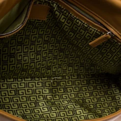 Versace Tan Leather Flap Strap Satchel For Women 17 Versace Tan Leather Flap Strap Satchel For Women -Versace Official Website luxury women versace used handbags p243941 008