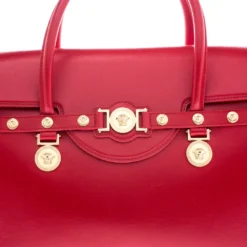Versace Red Leather Medusa Medallion Tote For Women -Versace Official Website luxury women versace used handbags p245953 003