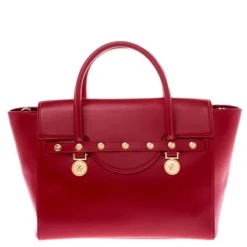 Versace Red Leather Medusa Medallion Tote For Women -Versace Official Website luxury women versace used handbags p245953 004