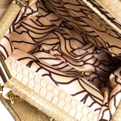 Versace Beige Rabbit Fur And Python Satchel For Women 17 Versace Beige Rabbit Fur And Python Satchel For Women -Versace Official Website luxury women versace used handbags p246236 005