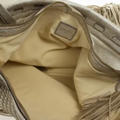 Versace Metallic And Ivory 'Couture Fringes' Hobo For Women -Versace Official Website luxury women versace used handbags p25523 0014