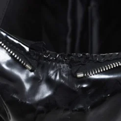 Versace Black Patent Leather Satchel For Women -Versace Official Website luxury women versace used handbags p256009 1576993626 014